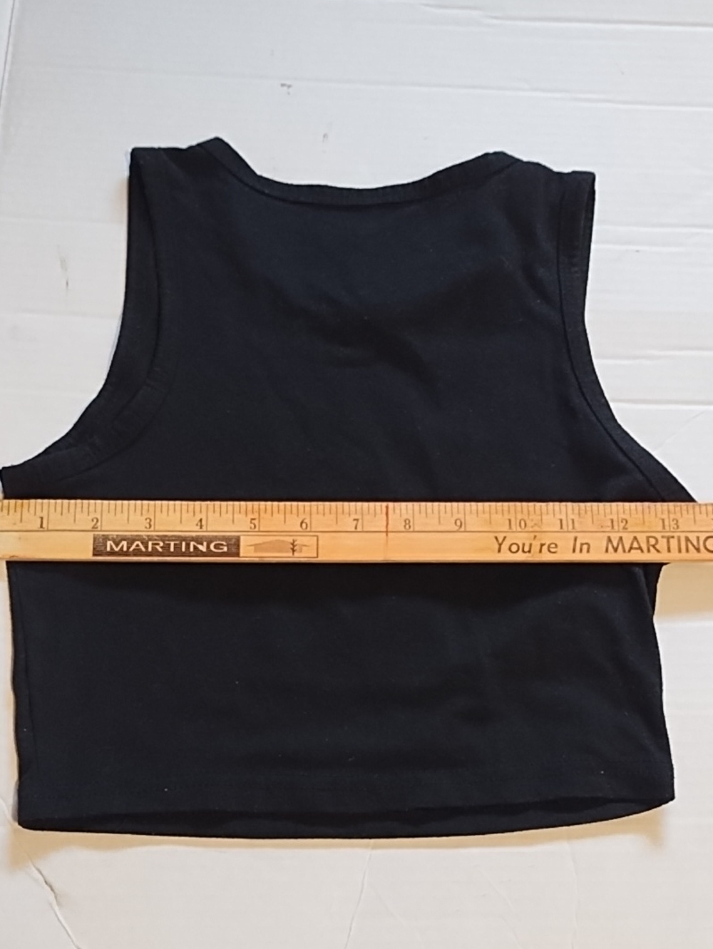 Black Graphic Kids Tank Top with Blue Teddy Design (S) - Picture 5 of 6